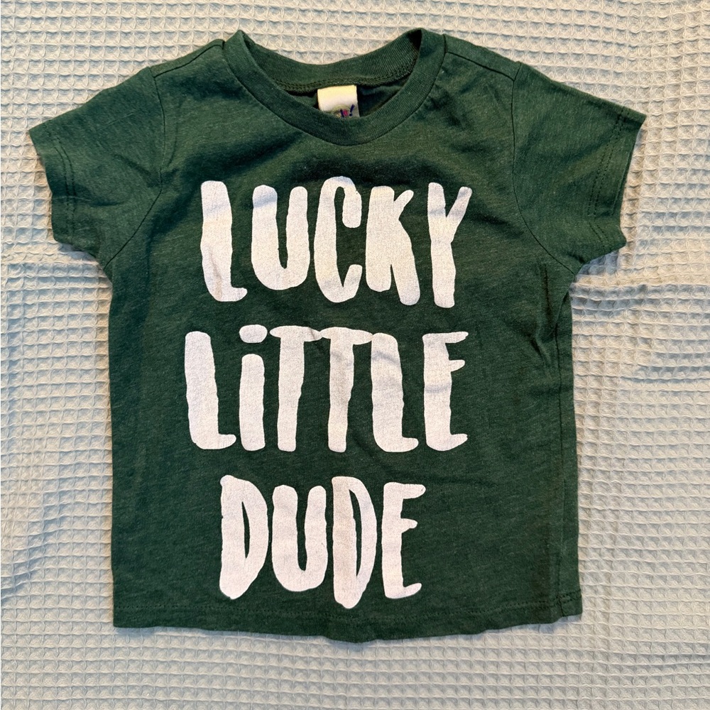 Green 'Lucky Little Dude' Kids Tee